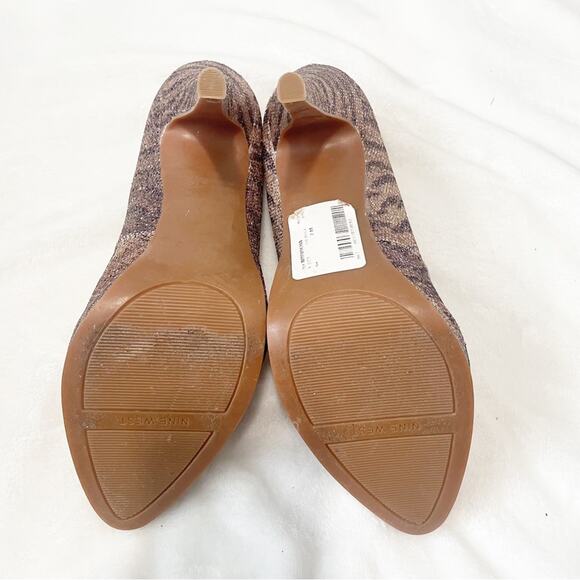 Nine West Rocha gold glitter animal print pumps size 7 - Picture 7 of 10